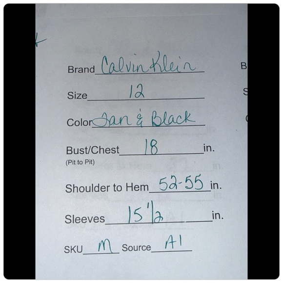 Calvin Klein Black Tan Stripe Maxi Dress 3/4 Sleeve Stretch Size 12 - Picture 7 of 7